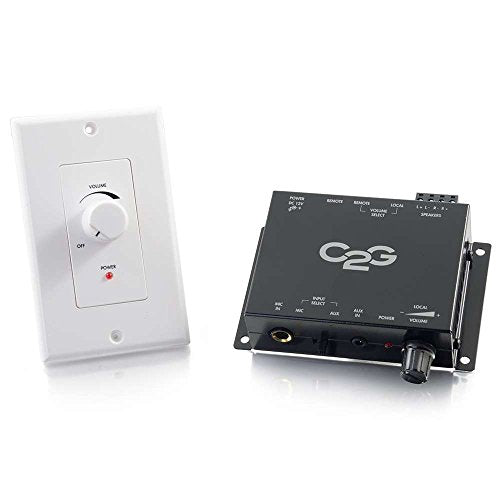 C2G 40881 25/70V 50W Audio Amplifier, Plenum Rated, Taa Compliant, Black
