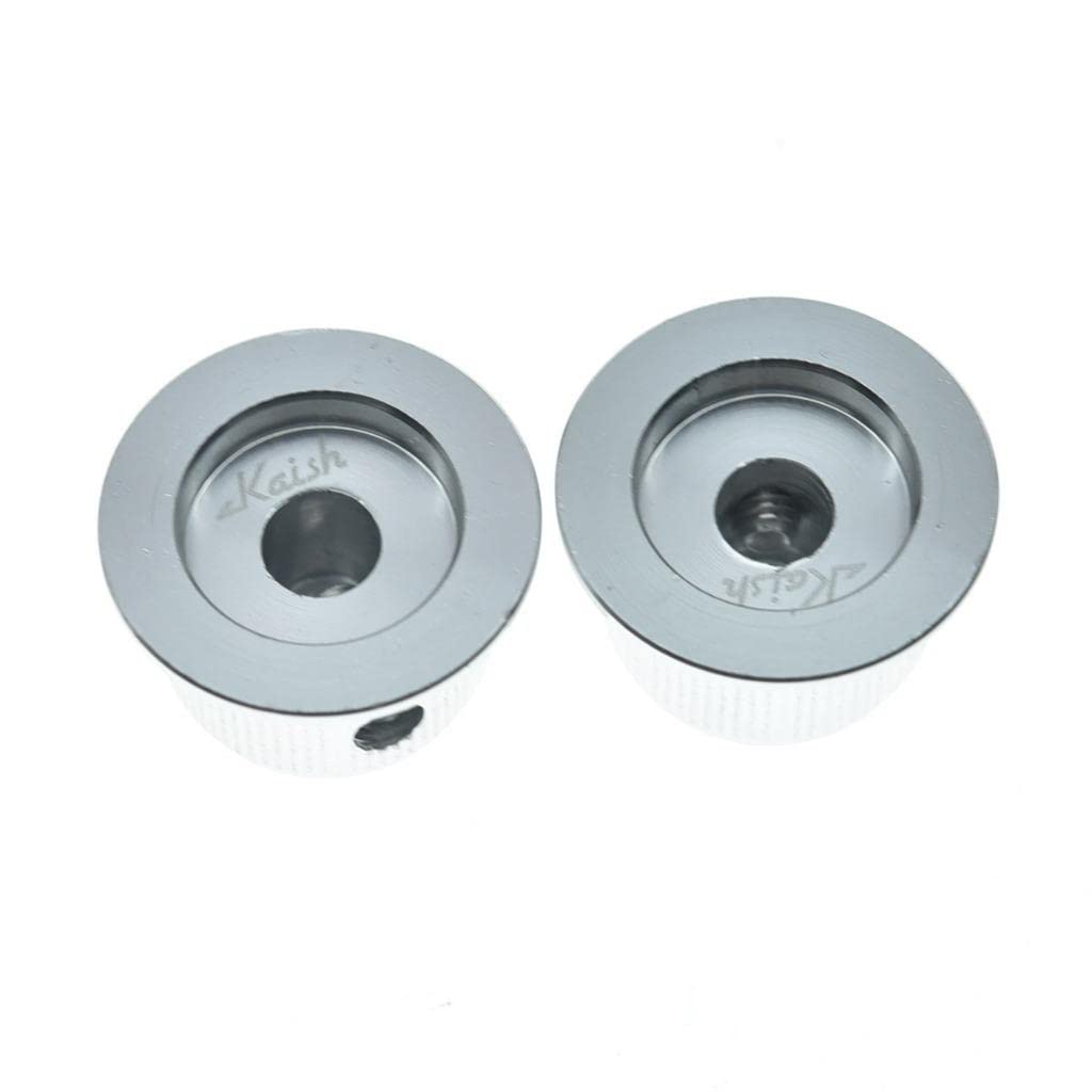 3 Pack Set Screw Style Aluminium Potentiometer Knobs 1/4 '' Universal Top Hat Knobs Bell Volume Tone Control Knobs For Guitar/Ba