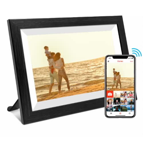 Luvlink Digital Photo Frame! Black Smart Frameo Wifi Connected Photo Frame - 10 Inch, 1280X800, 16 Gb. Send Photos To Your Loved