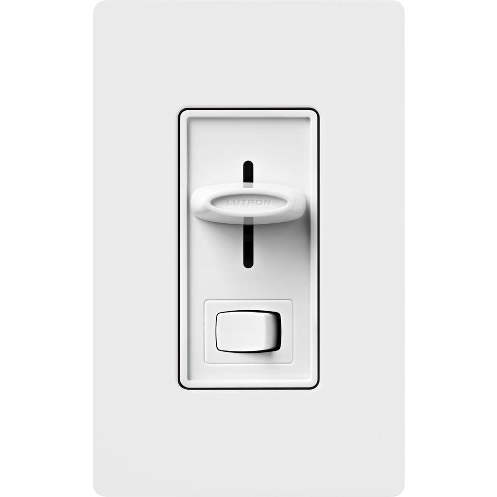 Lutron Skylark 1.5 Amp Single Pole 3 Speed Slide To Off Fan And Light Control, Sfsq Lfh Wh, White