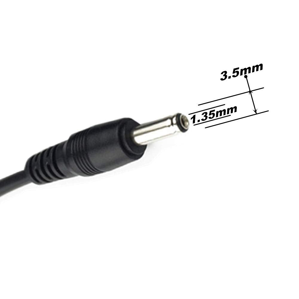 Dzydzr 3 Pcs Extension Cable Usb To Dc Cable   5V Usb 2.0 Port Male To Dc 5V Male 3.5Mm X 1.35Mm Power Cord White 100Cm(3.3Ft)