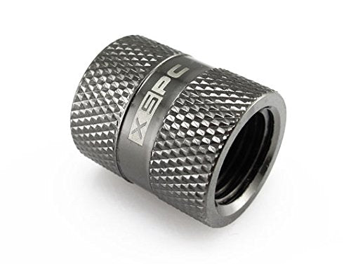 Xspc G1/4'' Female To Female Rotary Fitting, Black Chrome, 4 Pack