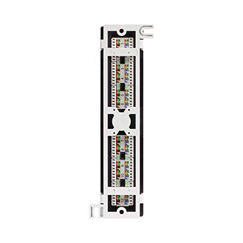 Navepoint 12 Port Cat6 Utp Unsheilded Mini Patch Panel With Wallmount Bracket Included Black