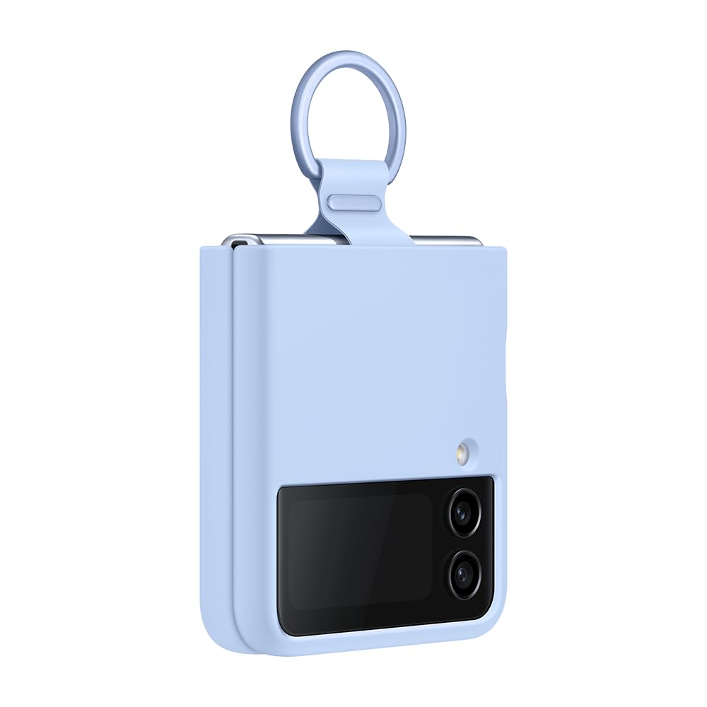 Samsung Galaxy Z Flip4 Official Silicone Cover With Ring Arctic Blue
