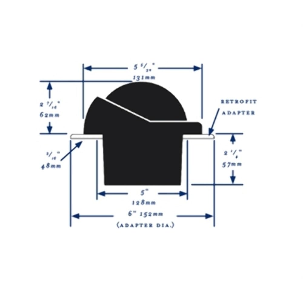 Ritchie Navigation Ritchie Hf-742 Helmsman Flush Mount Compass, Black, 3.75-Inch Dial