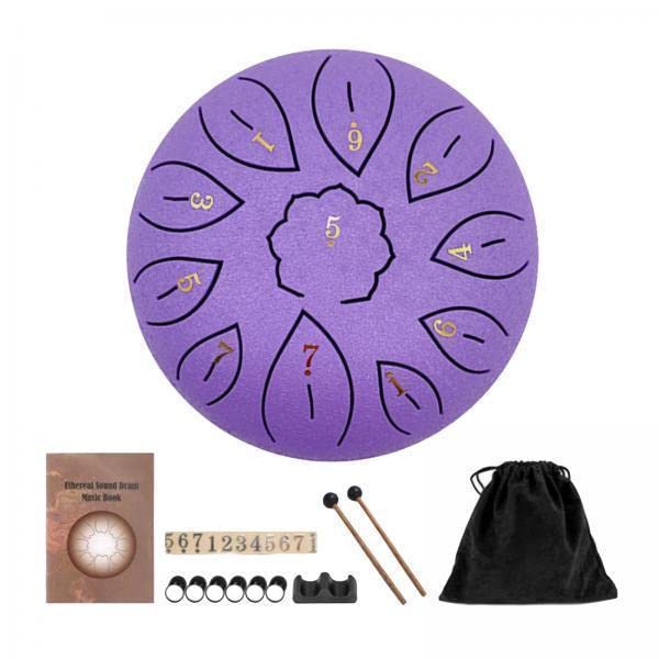 Bnf 2Xmini 6 Inch Steel Tongue Drum And Carrying Bag Music Education Gift Present Purple|Musical Instruments & Gear | Percussion