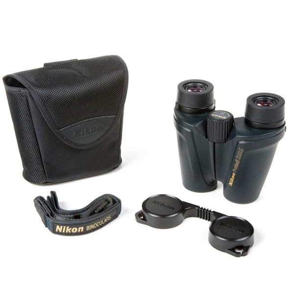 Nikon Prostaff 10X25 (7485) Black Binoculars Bundle With Lens Pen And Cleaning Cloth, Compact Binoculars For Adults For Hunting,