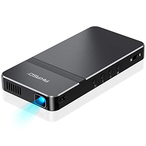 Akaso Mini Projector, Pocket Sized Dlp Portable Projector, 50 Ansi Lumens Video Projector, Support 1080P Hdmi Input Built In Rec