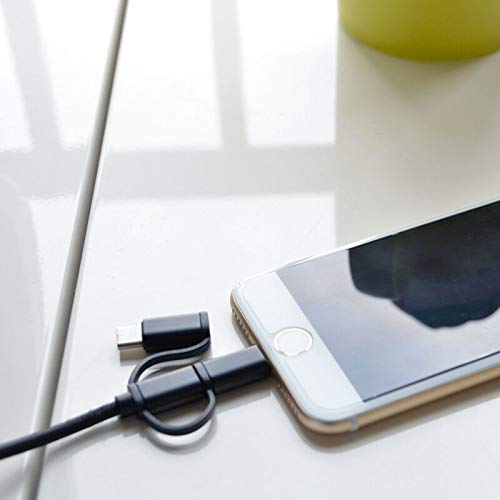 Boxwave Cable Compatible With Clover Flex   Allcharge 3 In 1 Cable For Clover Flex   Jet Black