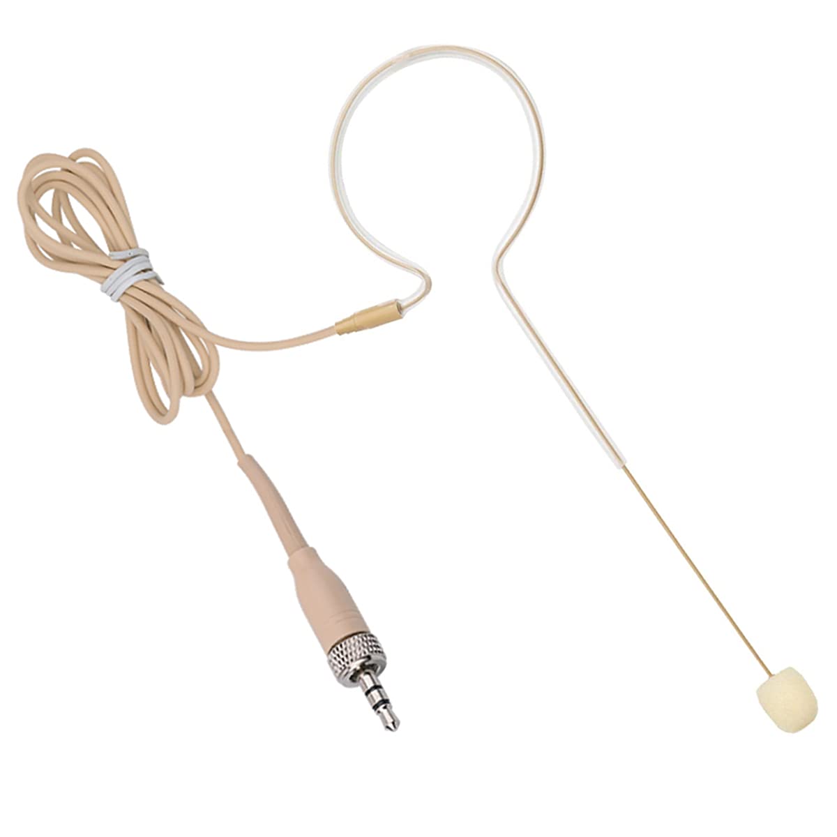 XGWTH Headset Microphone Single Ear Earset Headworn Over Ear Hanging Condenser Omnidirectional Mic Compatible with Sennheiser Wi