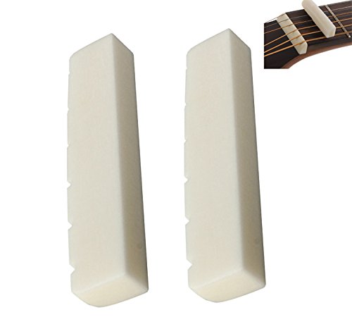 Futaba Buffalo Bridge Nut Saddle Guitar Spare Part  White Pack Of Two