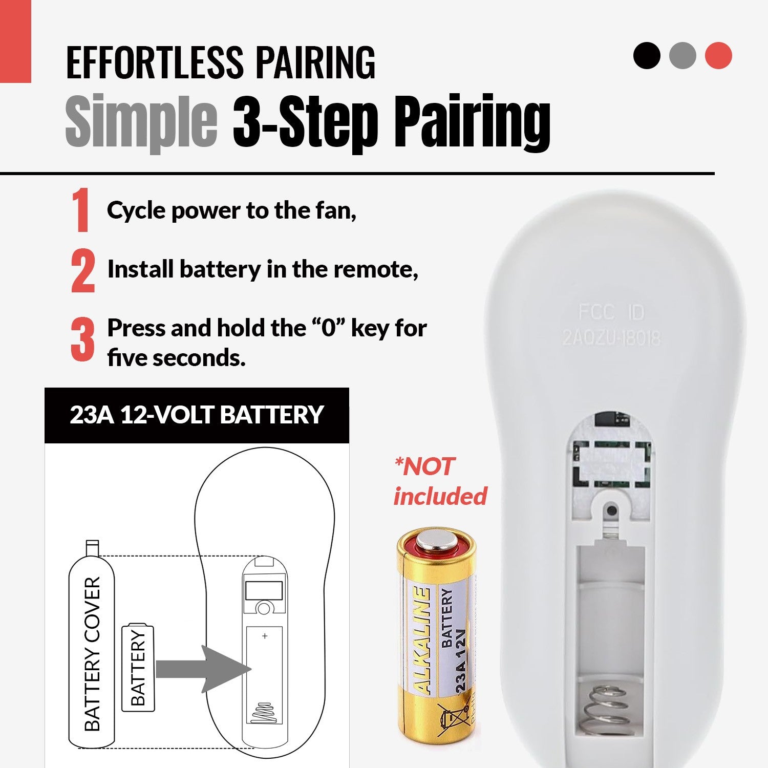 Anderic Substitute For Harbor Breeze 2BB78-ITL-F304C Ceiling Fan Remote for Mazon - 2BB78ITLF304C [RRTR214D]