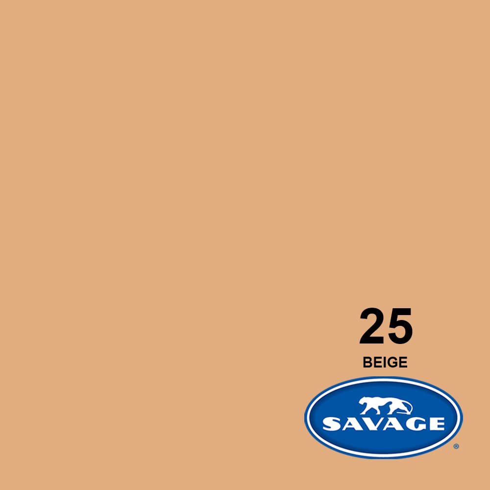 Savage Seamless Paper Photography Backdrop   Color #25 Beige, Size 86 Inches Wide X 36 Feet Long, Backdrop For Youtube Videos, S