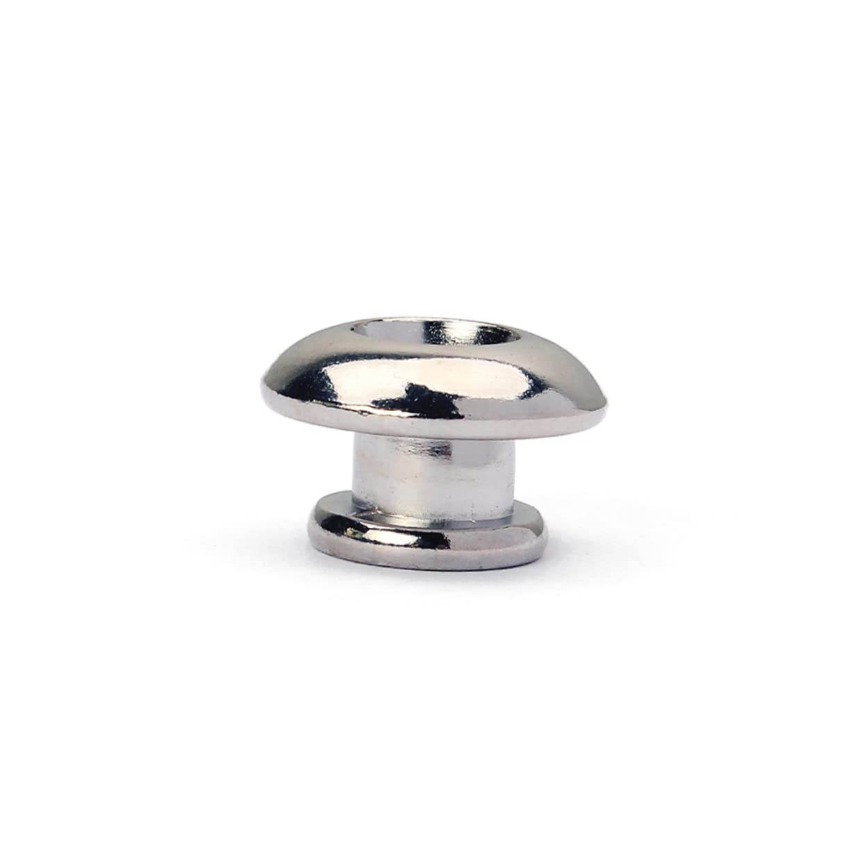 Yardwe 2pcs Guitar Strap Lock Buttons Metal Mushroom Chrome for Electric Acoustic Bass Guitars