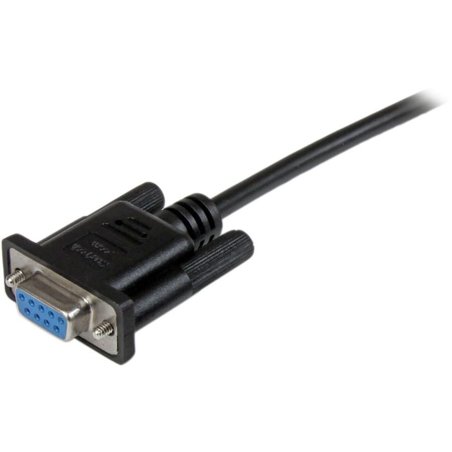 Startech.Com 1M Black Db9 Rs232 Serial Null Modem Cable F/F   Db9 Female To Female   9 Pin Rs232 Null Modem Cable   1 Meter, Bla