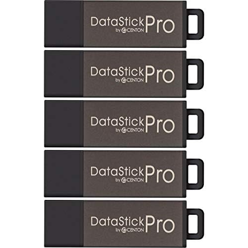 Centon Electronics Datastick Pro Usb 2.0 Flash Drive, 32 Gb, Usb Flash Drives, 5 Bulk Pack, Grey