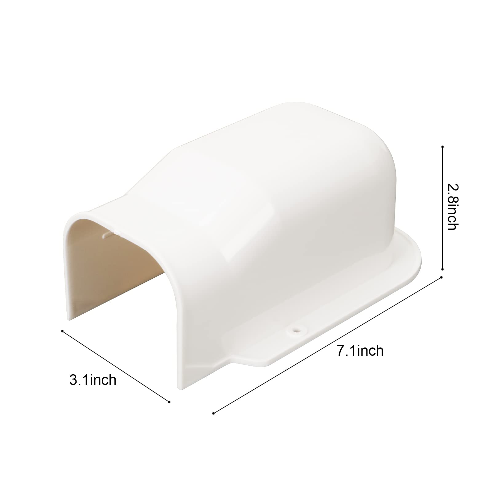 3'' W 4.2Ft L Line Set Cover Kit For Mini Split Air Conditioners Decorative Pvc Slim Line Cover For Central Ac & Heat Pumps Syst