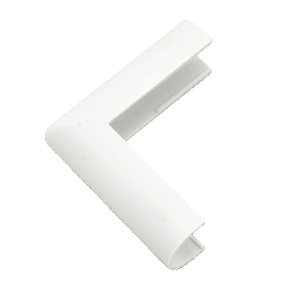 Legrand Wiremold C18 Cordmate Outside Elbow Elbow Cord Cover, Organizer For Wall, Holds 1 Cord Or Cable, White (1 Pack)