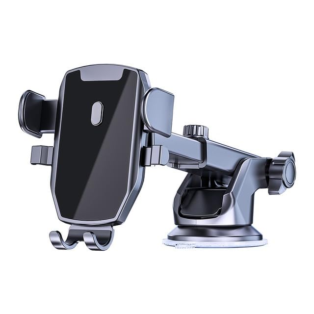 Vorq Car Phone Holder Mount Dashboard Windshield Suction Mount Cell Phone Holder For My Car Strong Grip 360 Degree Rotation Univ