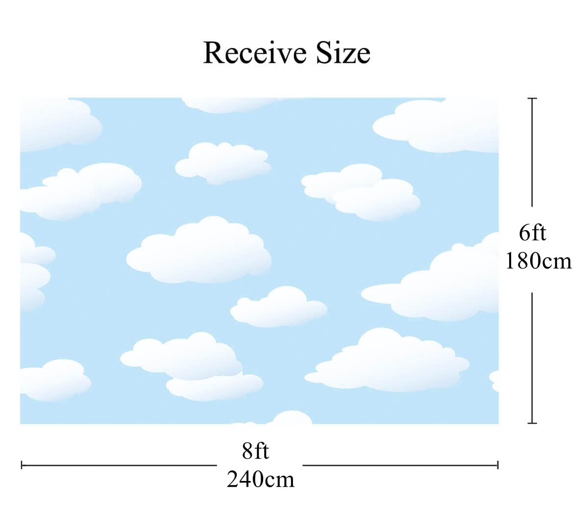 Blue Sky White Cloud Backdrop Birthday Party Backdrops Kids Photography Background Shooting Studio Props 8X6Ft