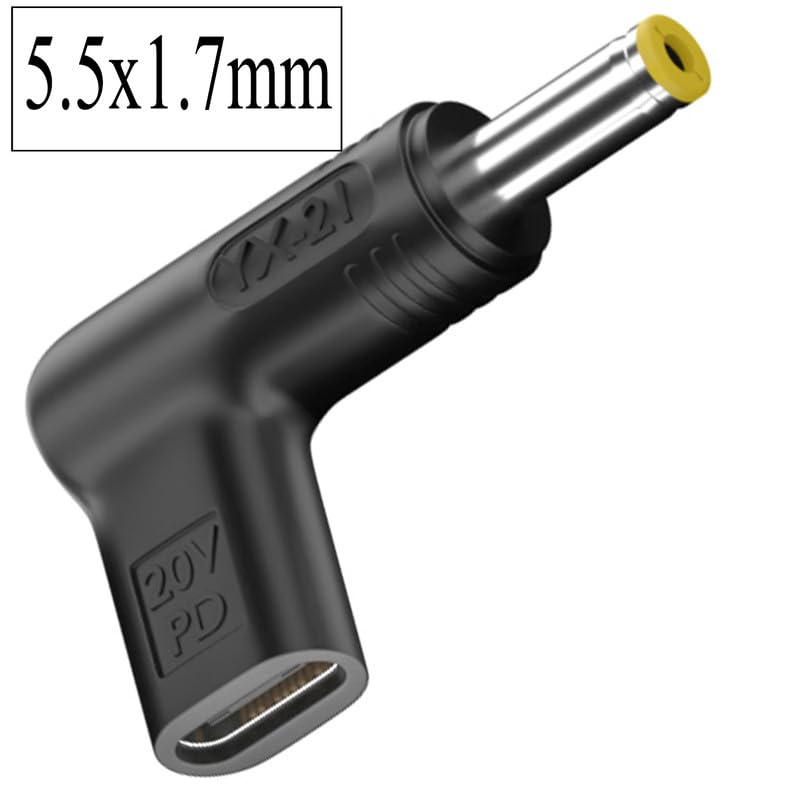 Pd Usb Type C To Dc Adapter 5.5 X 1.7 Mm, 100W Pd Usb C Female To Dc 19V Male Adapter, Type Usb C To 5.5 X 1.7 Mm Adapter Made F