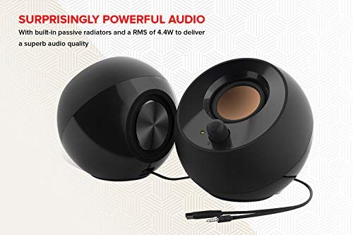 Creative Pebble 2.0 Usb Powered Desktop Speakers With Far Field Drivers And Passive Radiators For Pcs And Laptops (White)