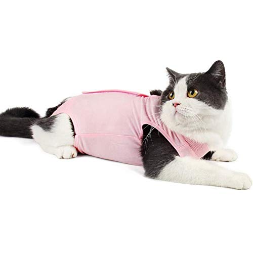 Coppthinktu Cat Recovery Suit For Abdominal Wounds Or Skin Diseases, Breathable E Collar Alternative For Cats And Dogs, After Su