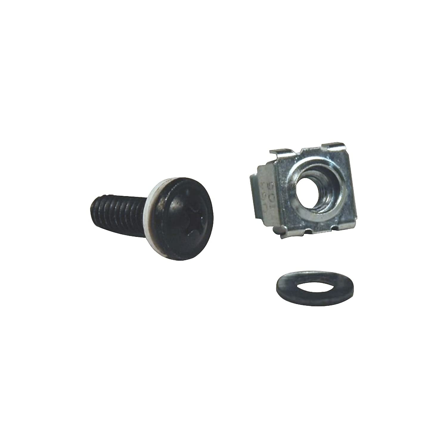 Tripp Lite 50Pc Rack Enclosure Cabinet Square Hole Hardware Kit M5 Screws And Washers Srcagenut5Mm