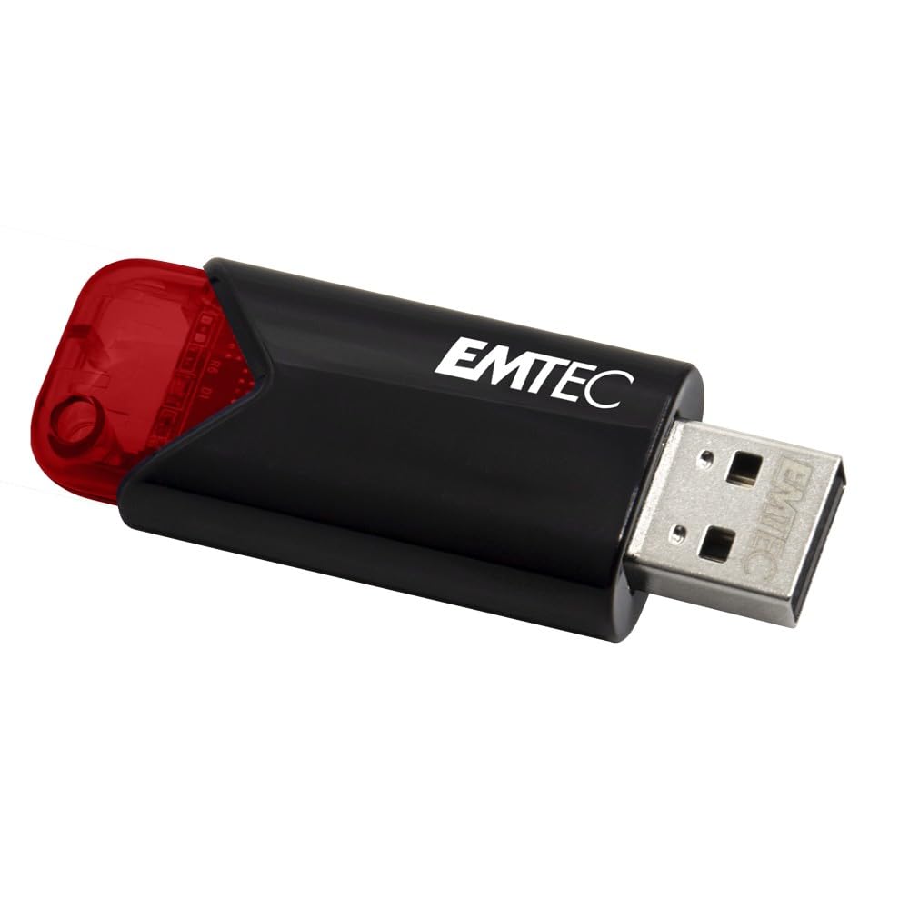 Emtec Click Easy B110 Usb 3.0 (3.2) Flash Drive 256 Gb External Storage   Red, Black