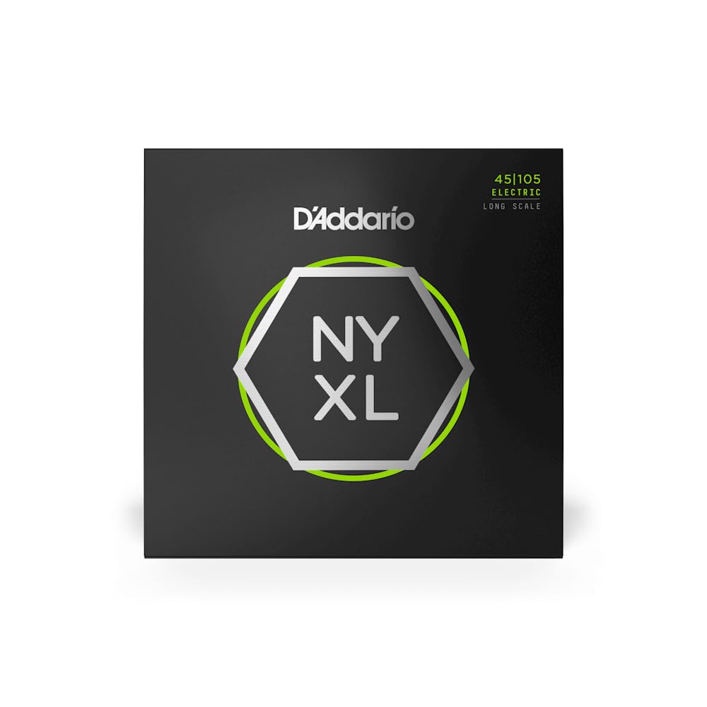 D'Addario Bass Guitar Strings   Nyxl Bass Strings   Nyxl45105   Unrivaled Strength, Tuning Stability, Enhanced Response   For 4