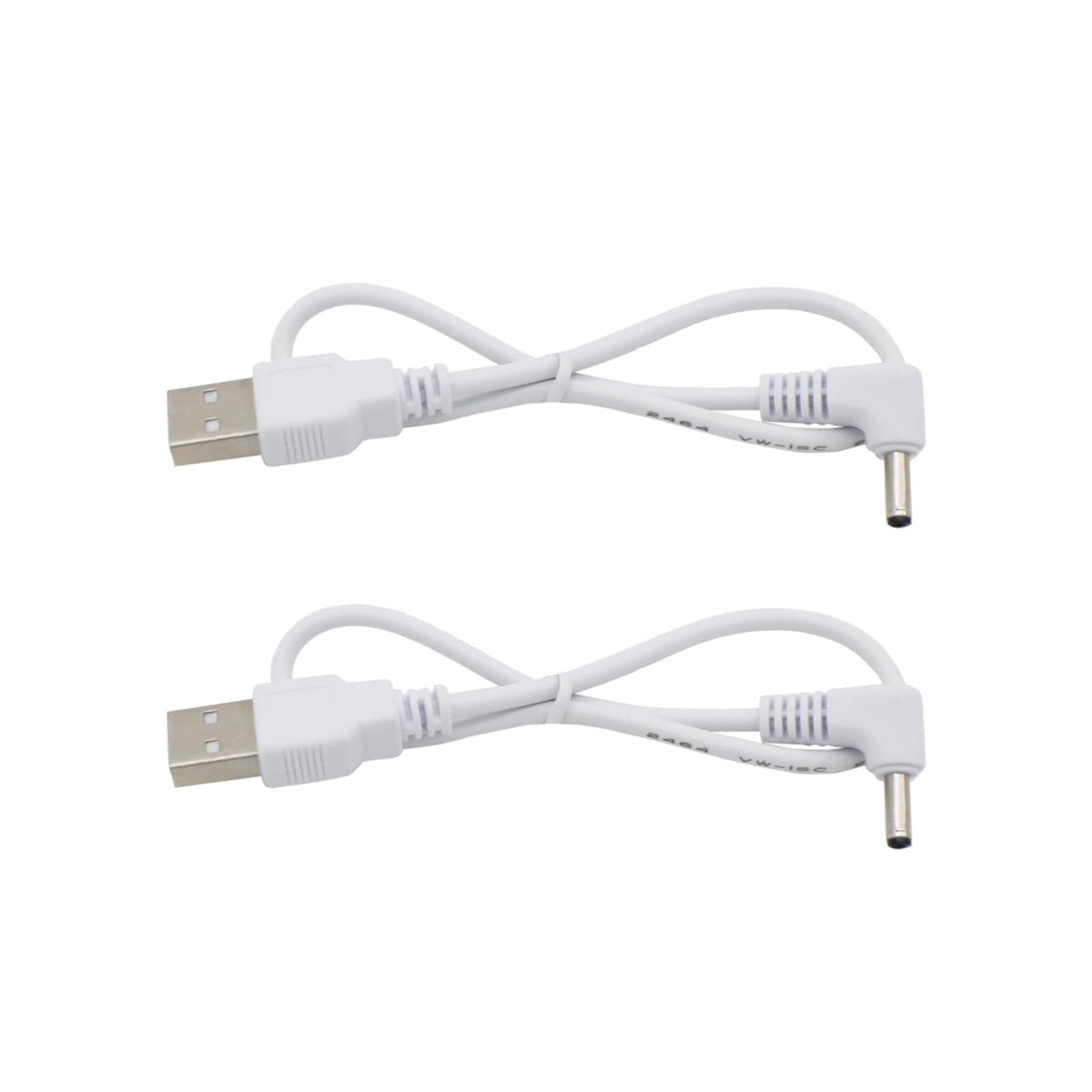 1Ft Short Power Cord For Ring Stick Up Cam Plug In Security Camera, Charging Cable Dc Barrel Plug (2 Pack)