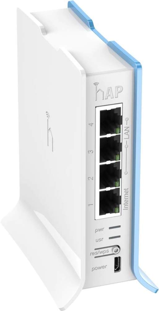 Mikrotik hAP lite TC Home Access Point 2.4 GHz Dual Chain with 4X Ethernet Ports and USB Power Supply Tower case
