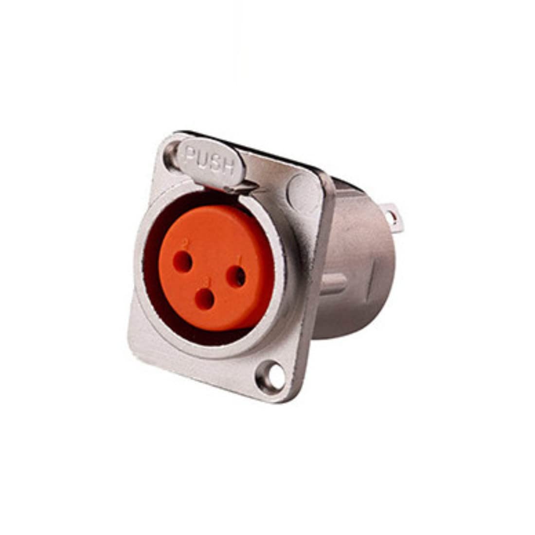 Gdqlcnxb Xlr Female Jack 3 Pin Panel Mount Jacks,Xlr Female Socket Audio Speaker Microphone Connector 4Pcs,Silver Metal Housing,