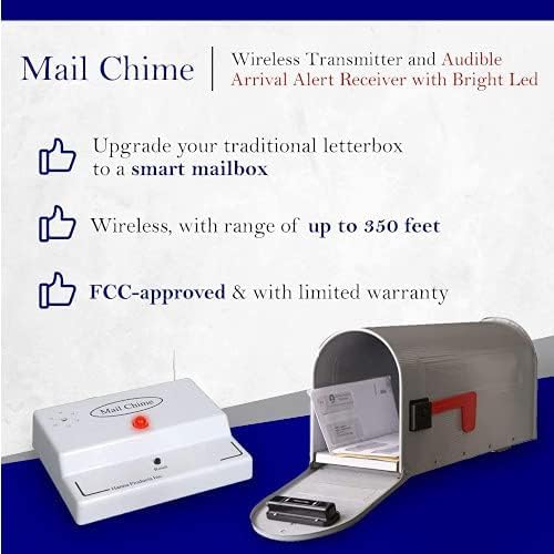 Mail Chime Mail 1200 Mailbox Notification System   Mailbox Signal With Wireless Transmitter