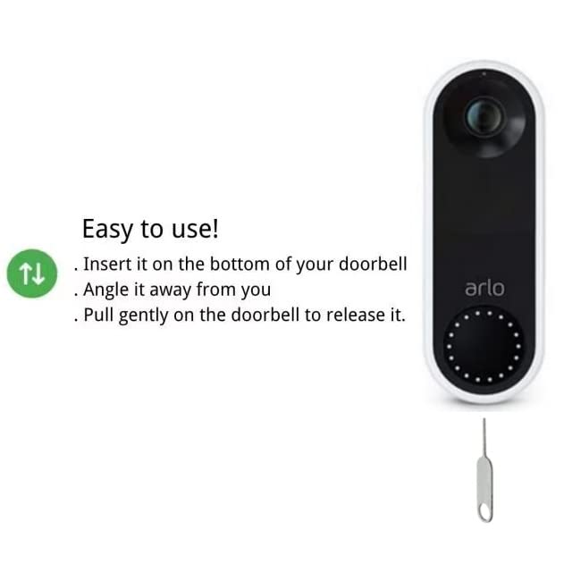 Alro Doorbell Security Pin Key,Release Removal Tool Compatible With Alro Vedio Doorbell,Nest Doorbell, Dismantle Doorbell Mount(