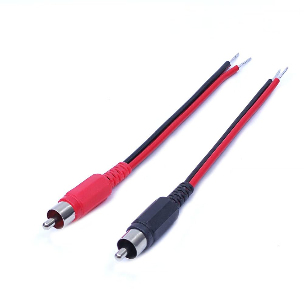 Adapter Cable From Speaker Wires To Rca Plug   Rca Plug Cable   Rca Plug Adapter, Speaker Wire With Rca Males   Black/Red