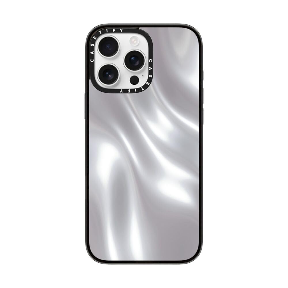 Casetify Compact Case For Iphone 16 Pro Max [Lightweight / 4 Ft. 2X Military Grade Drop Protection/Slim]   Soft Metal   Clear Bl