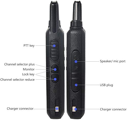 Zastone X6 Rechargeable Long Range Two Way Radios With Earpiece 2 Pack 3W 16 Channel Uhf Walkie Talkies