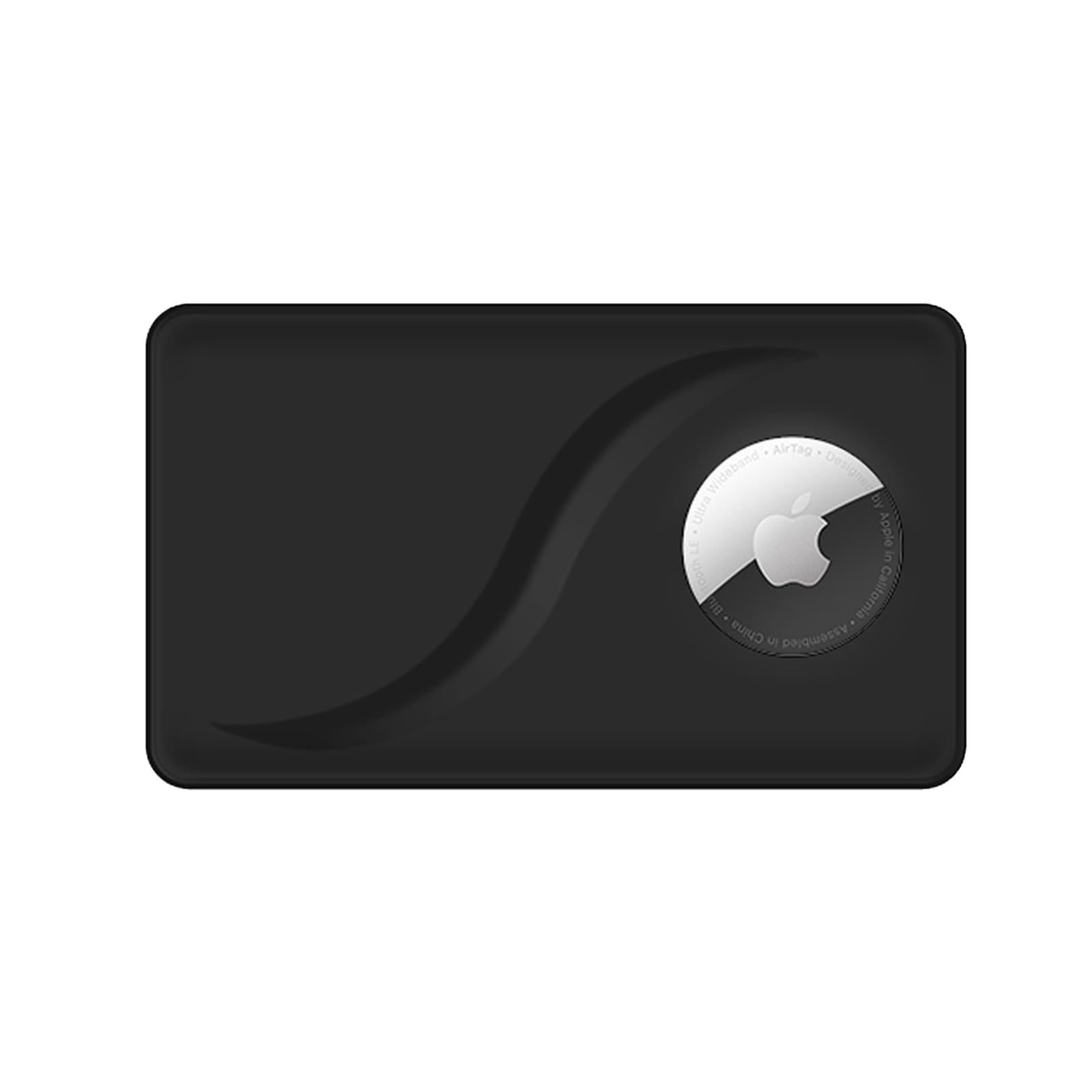 Ultra Slim Airtag Wallet Card,Offset Hole Airtag Holder,Airtag Card Case For Wallet,Handbag,Backpack,Pocket,(Black, Airtag Not I