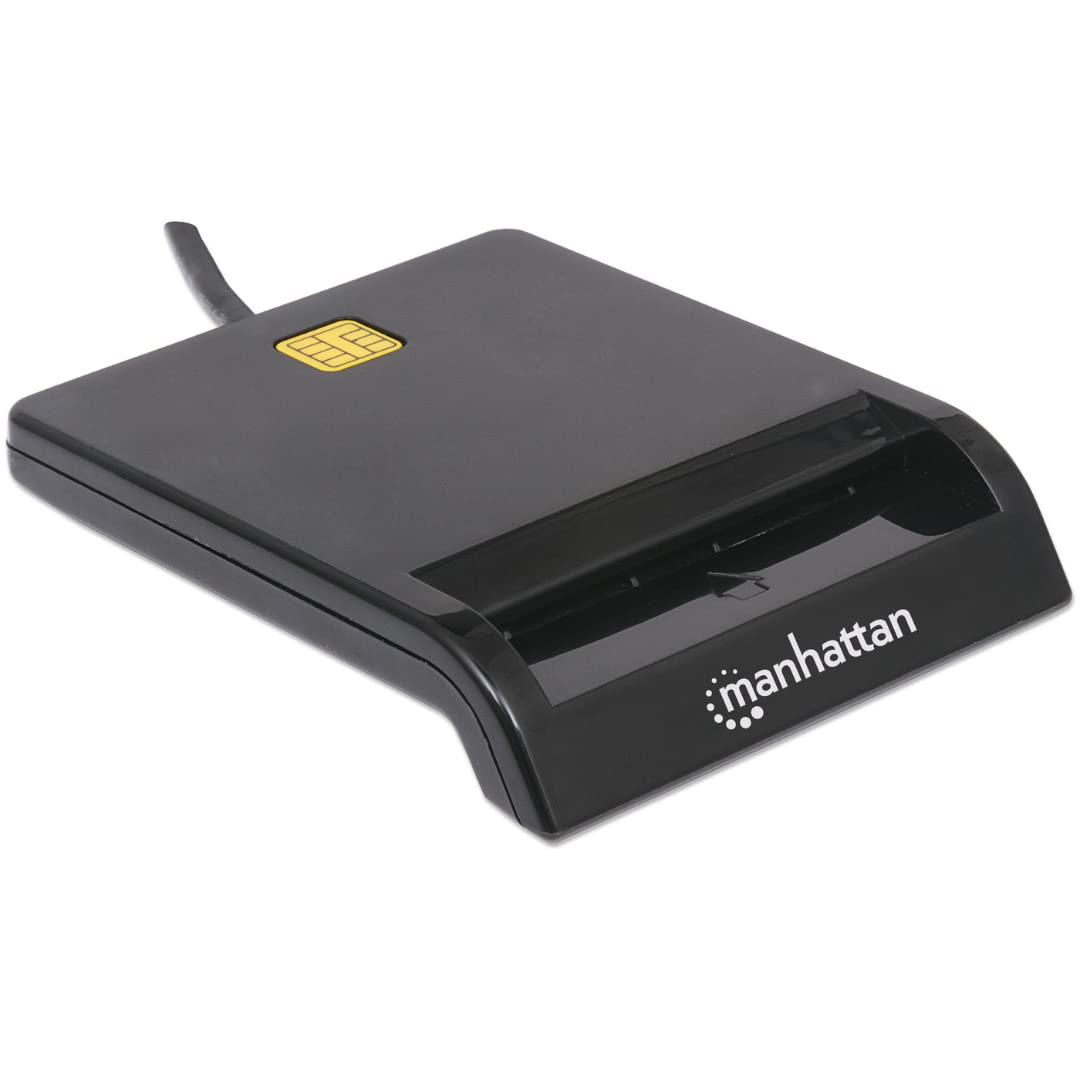 Manhattan Usb Smart Card Reader - Compatible With Windows Xp/Vista/7/8.1/10 Or Mac Or Linux -102049