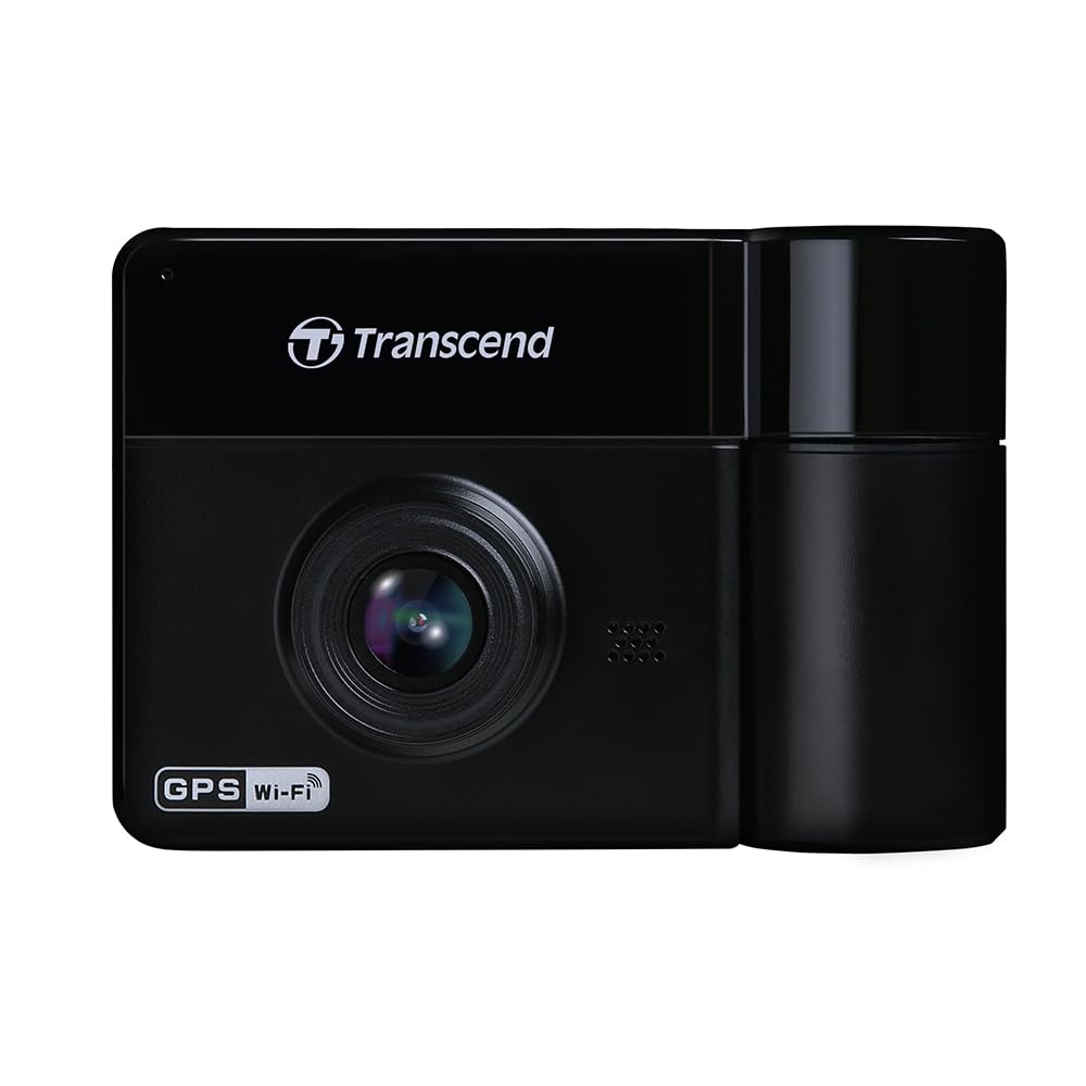 Transcend 64GB, Dual 2K+1080P Dash Cam Front and Rear Inside, 140 Wide-Angle, 2.4 Display, Built-in WiFi GPS,G-Sensor, Night Vision, Loop Recording, Parking Mode, ADAS, for Cars Taxi - TS-DP550B-64G