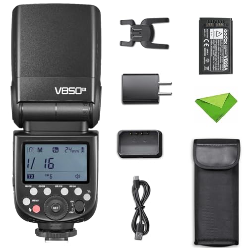 Godox V850Iii Flash Camera Flash 7.2V/2600Mah Hss 1/8000 2.4G 1.5S Recycle Time 450 Full Power Pops For Dslr Cameras With Standard Hot Shoes For Canon, Nikon, Sony, Fuji, Panasonic, Olympus (No Ttl)