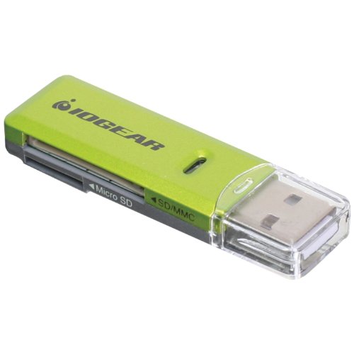 Iogear Sd/Microsd/Mmc Card Reader/Writer, Gfr204Sd Green