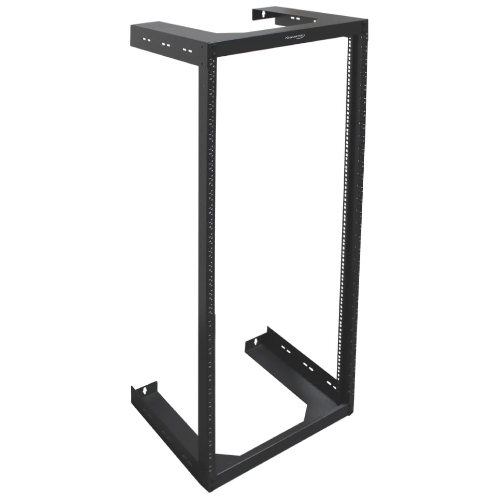 Wavenet - 30U Wall Mount Server Rack 18' Deep 2 Post Open Frame Server Room Rack for 19' Network Data Computer Equipment – Black
