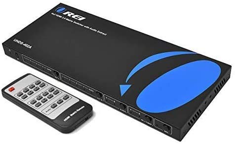 Orei 4K Hdmi Matrix Switch 4 X 2, Switcher 18G Ultrahd With Arc Supports Upto 4K @ 60Hz & 1080P Ir Audio Extractor Arc Edid Hdcp