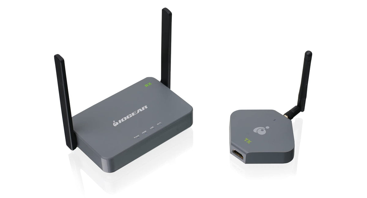 Iogear Hdmi Wireless Video 4K Hd Tv Connection Kit - 4K@30Hz - Wireless 2.45Ghz Wwpa-2 Encryption - Up To 100Ft - Mirror Or Exte