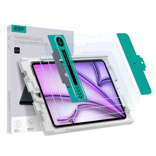 Esr 2 Pack Screen Protector For Ipad Air 13 Inch M3/M2 (7Th/6Th Generation, 2025/2024), 9H Tempered Glass Screen Guard With Easy