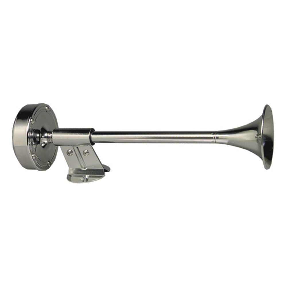 Schmitt Marine Deluxe All-Stainless Shorty Single Trumpet Horn - 12V,WBAUVA001343278