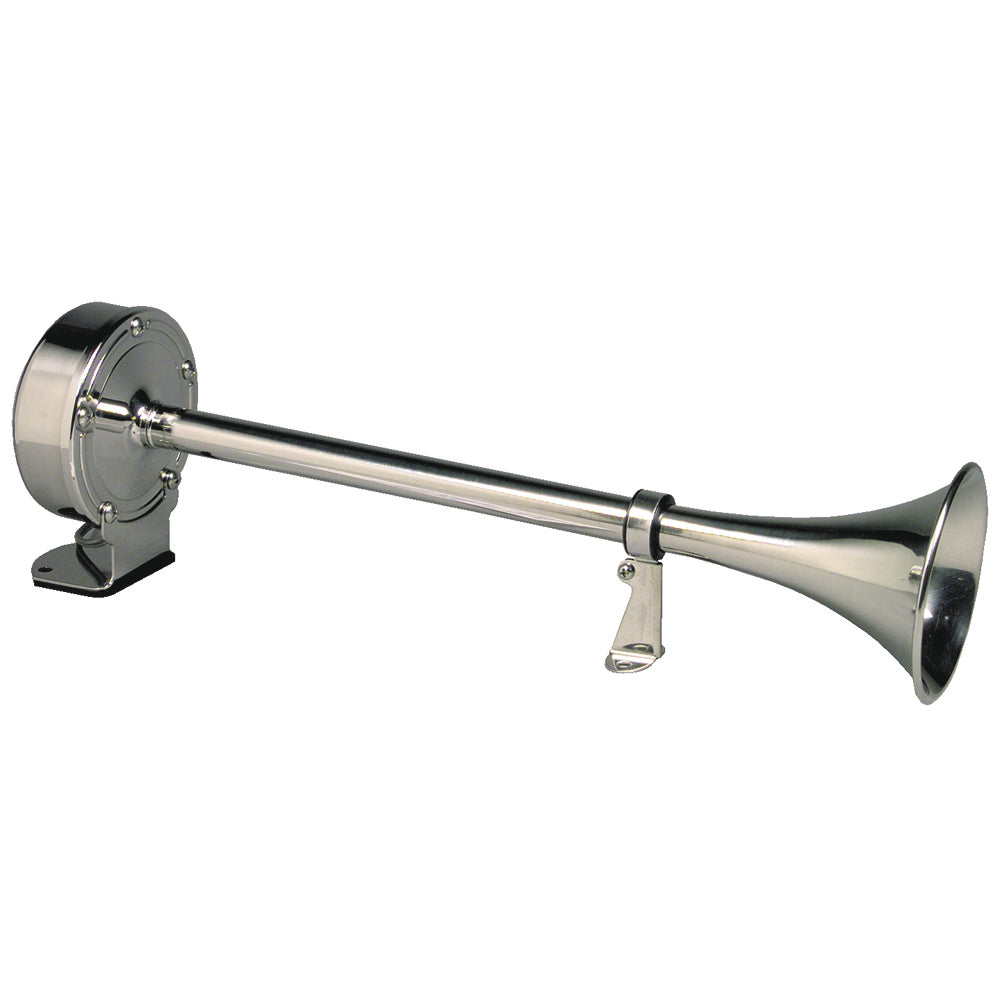 Schmitt Marine Deluxe All-Stainless Single Trumpet Horn - 12V,WBAUVA001343280