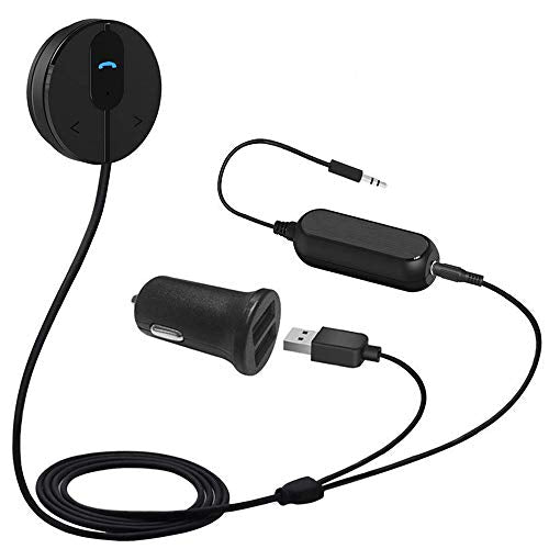 Besign Bk01 Bluetooth Car Kit, Wireless Receiver For Handsfree Talking And Music Streaming With Ground Loop Noise Isolator For C